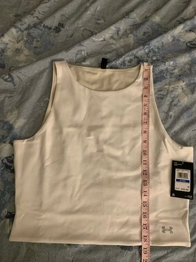 Under Armour White Women's Reversible Athletic Crop Tank Top Xl